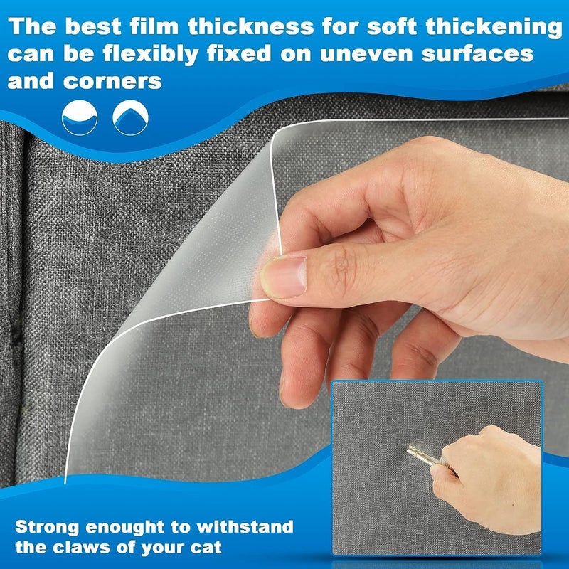 mioule Cat Scratch Furniture Protector, 18PCS, Frosted, Large Area Coverage, Easy to Install, BPA-free, Environmentally Friendly - Image 3
